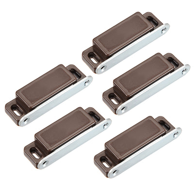 Harfington Uxcell 5Pcs Door Cabinet Magnetic Catch Magnet Latch Closure ABS Brown 73mm Length