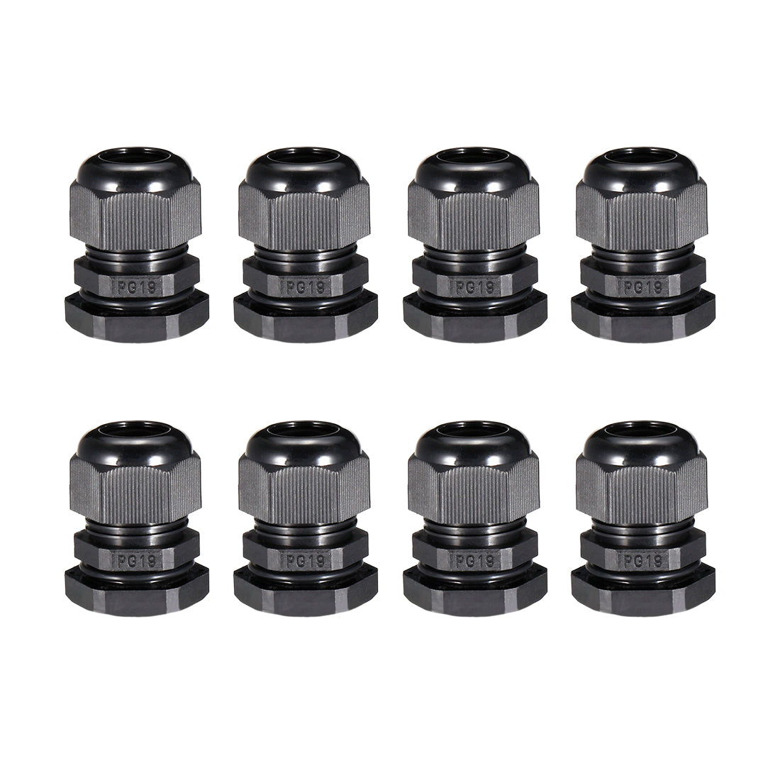uxcell Uxcell Cable Gland Waterproof Plastic Conenector Adjustable Locknut 8 Pcs