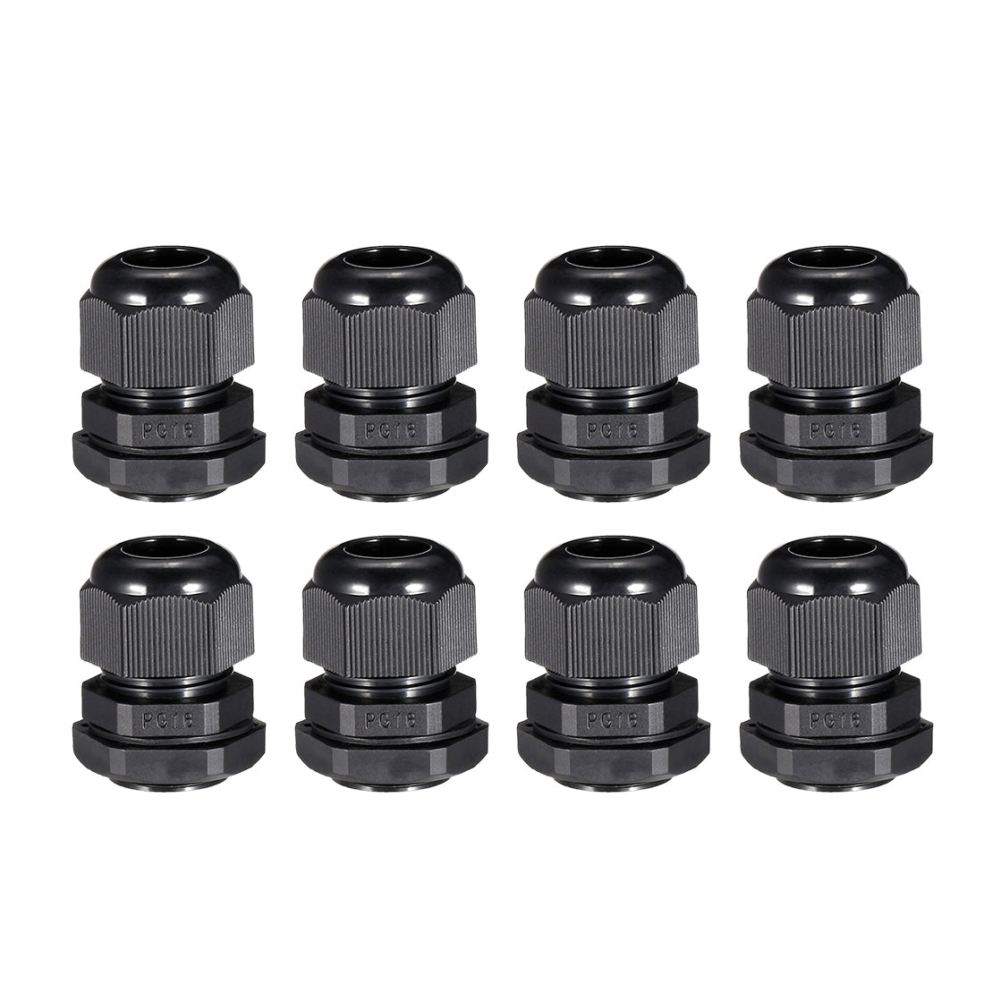uxcell Uxcell Cable Gland Waterproof Plastic Conenector Adjustable Locknut 8 Pcs