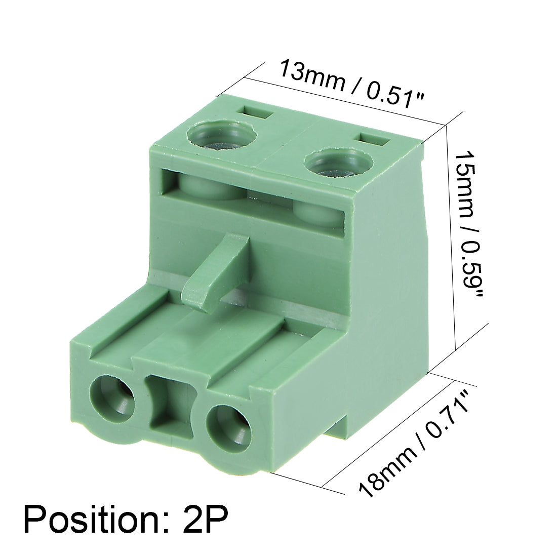 Harfington Plastic 2-10P 15A 7.62mm Insert-In PCB Angle Terminal Blocks
