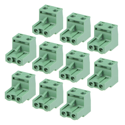 Harfington Plastic 2-10P 15A 7.62mm Insert-In PCB Angle Terminal Blocks