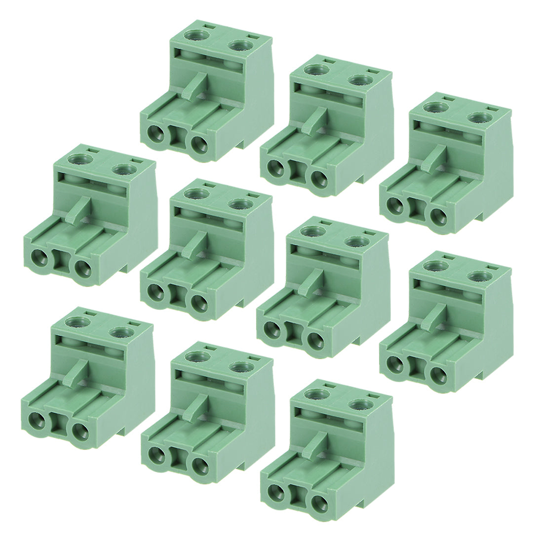Harfington Plastic 2-10P 15A 7.62mm Insert-In PCB Angle Terminal Blocks