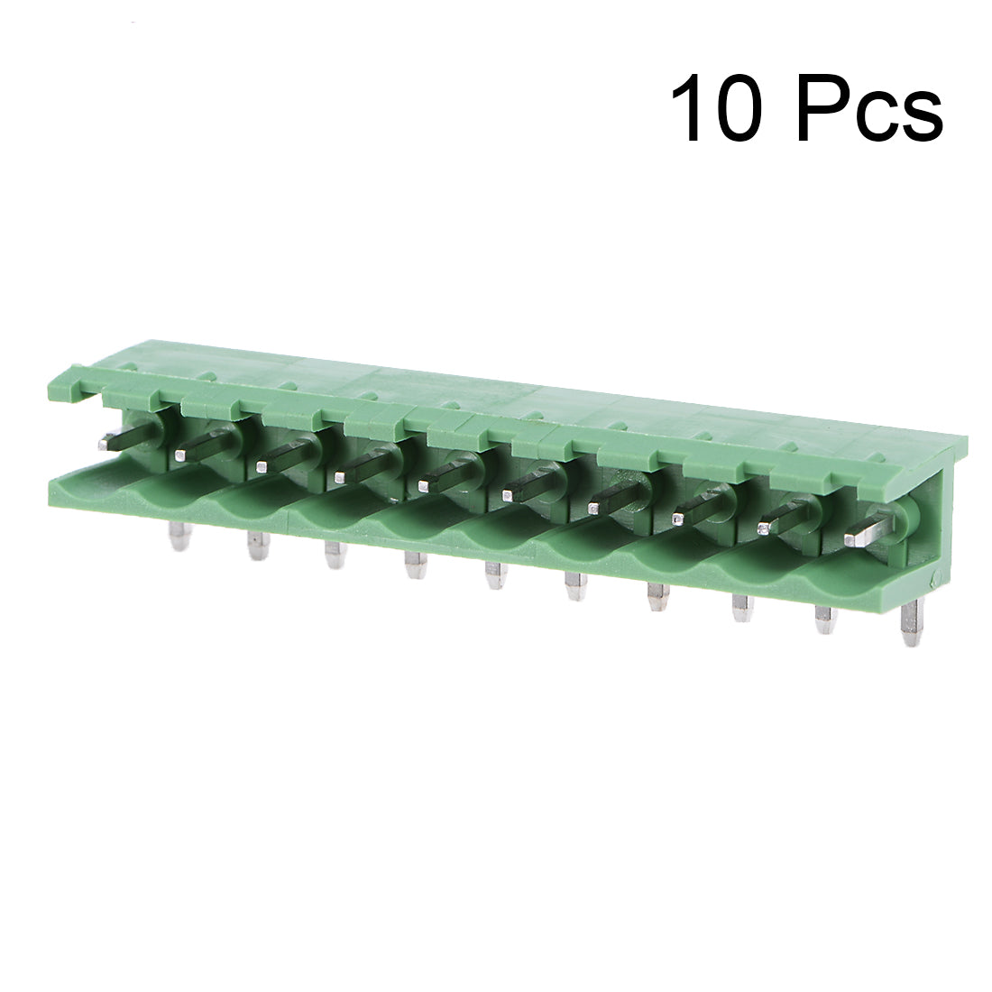 Harfington Plastic 2-8P Silver Tone Insert-In PCB Angle Terminal Blocks