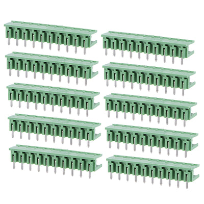 Harfington Plastic 2-8P Silver Tone Insert-In PCB Angle Terminal Blocks