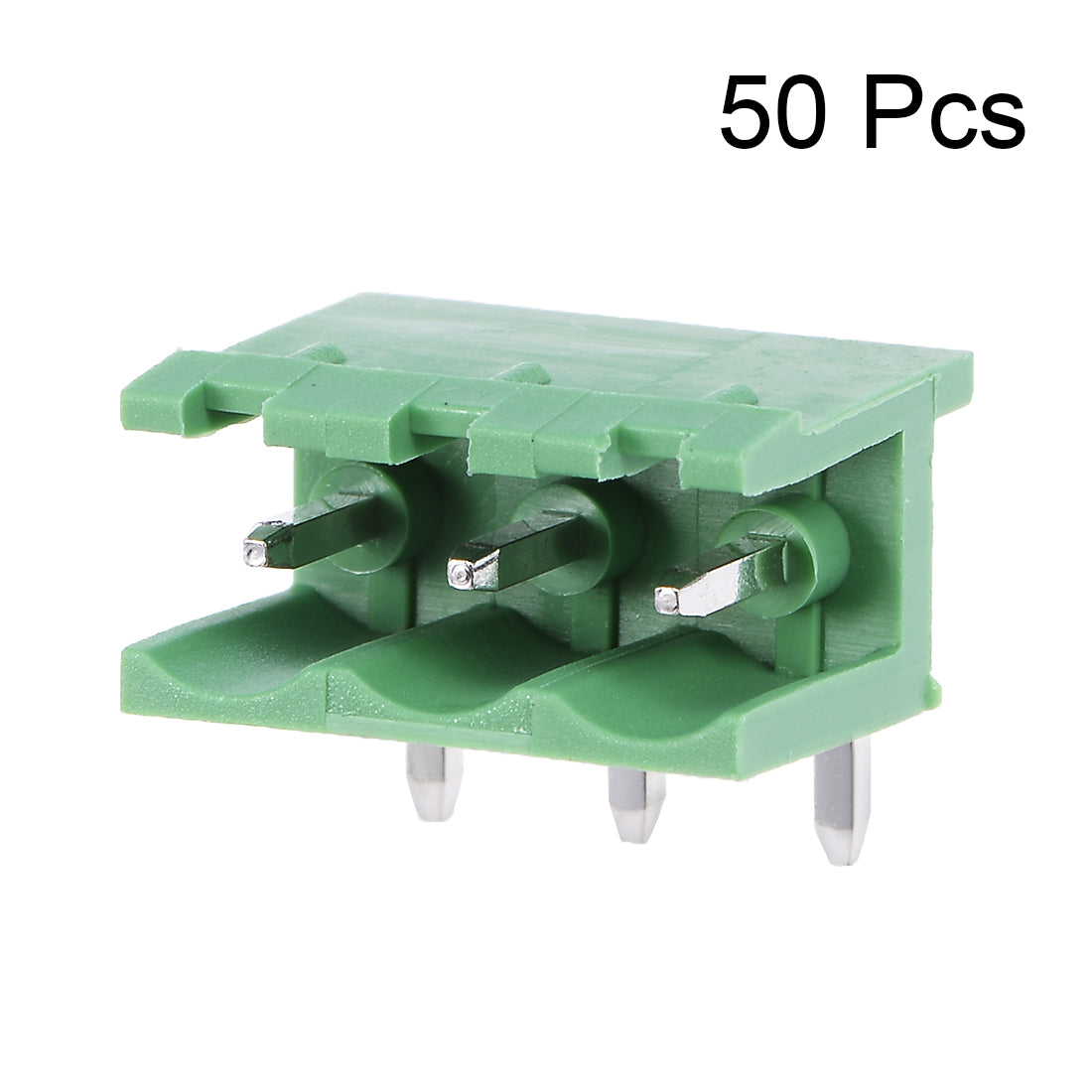 Harfington Plastic 2-8P Silver Tone Insert-In PCB Angle Terminal Blocks