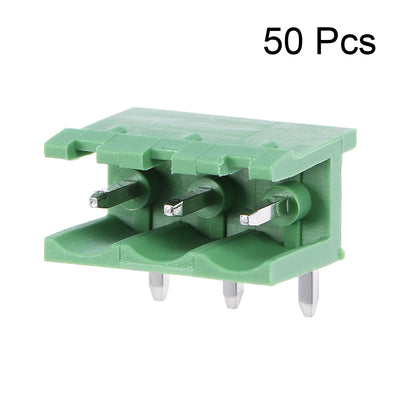 Harfington Plastic 2-8P Silver Tone Insert-In PCB Angle Terminal Blocks