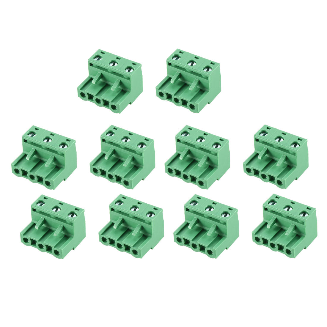 Harfington Plastic 2-10P 15A 7.62mm Insert-In PCB Angle Terminal Blocks