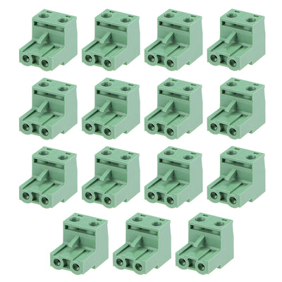Harfington Plastic 2-10P 15A 7.62mm Insert-In PCB Angle Terminal Blocks
