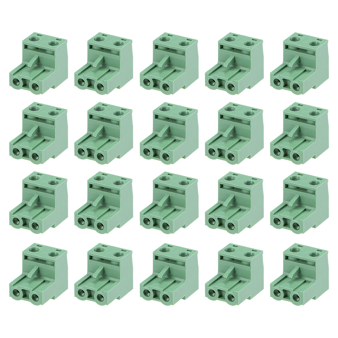 Harfington Plastic 2-10P 15A 7.62mm Insert-In PCB Angle Terminal Blocks