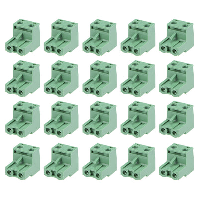 Harfington Plastic 2-10P 15A 7.62mm Insert-In PCB Angle Terminal Blocks