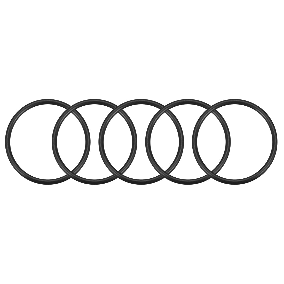 uxcell Uxcell O-Rings Nitrile Rubber, 45mm Inner Diameter, 52mm OD, 3.5mm Width, Round Seal Gasket 5pcs