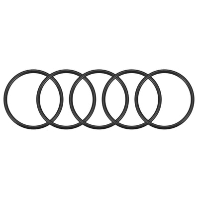 uxcell Uxcell O-Rings Nitrile Rubber, 45mm Inner Diameter, 52mm OD, 3.5mm Width, Round Seal Gasket 5pcs