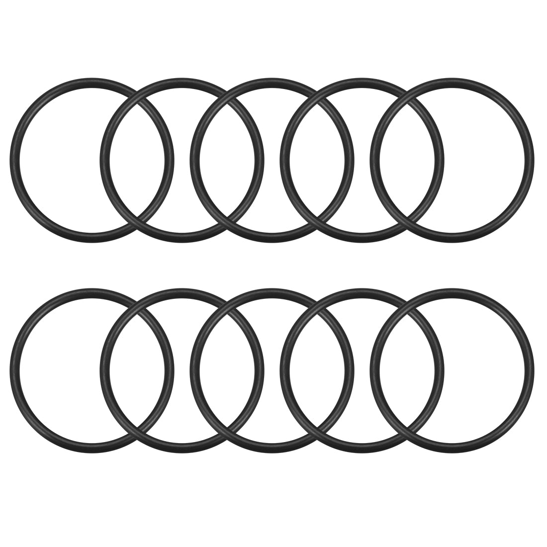 uxcell Uxcell O-Rings Nitrile Rubber, 46mm Inner Diameter, 53mm OD, 3.5mm Width, Round Seal Gasket 10pcs