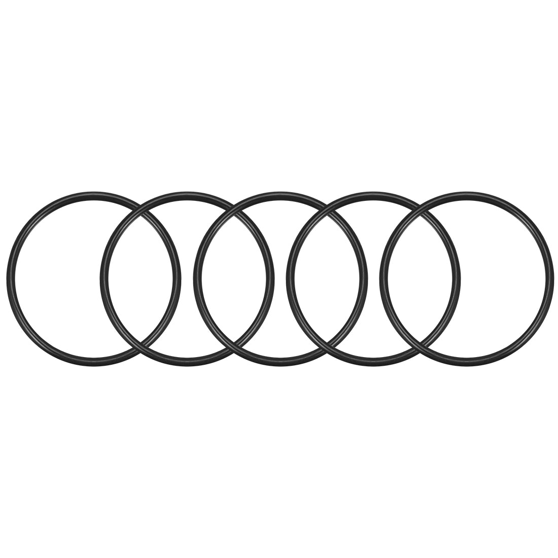 uxcell Uxcell O-Rings Nitrile Rubber, 50mm Inner Diameter, 57mm OD, 3.5mm Width, Round Seal Gasket 5pcs