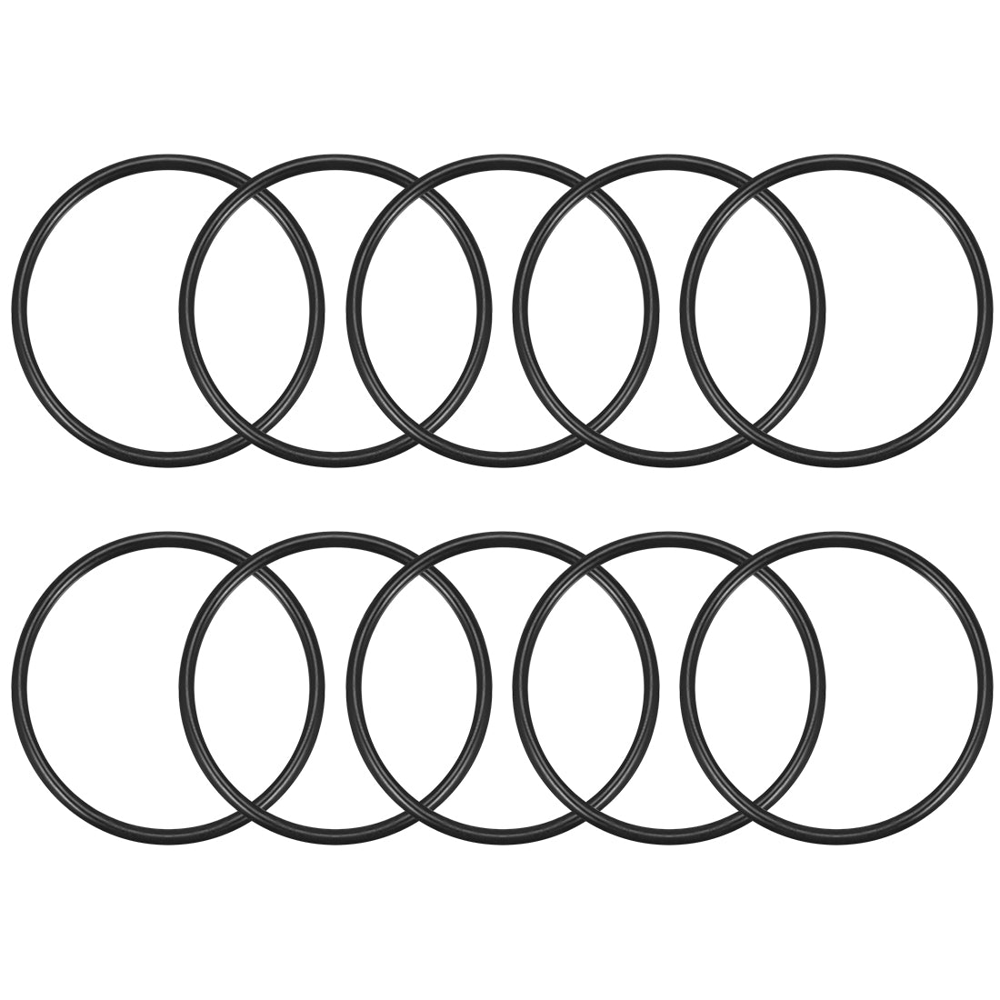uxcell Uxcell O-Rings Nitrile Rubber, 50mm Inner Diameter, 57mm OD, 3.5mm Width, Round Seal Gasket 10pcs