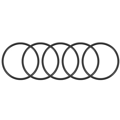 uxcell Uxcell O-Rings Nitrile Rubber, 53mm Inner Diameter, 60mm OD, 3.5mm Width, Round Seal Gasket 5pcs