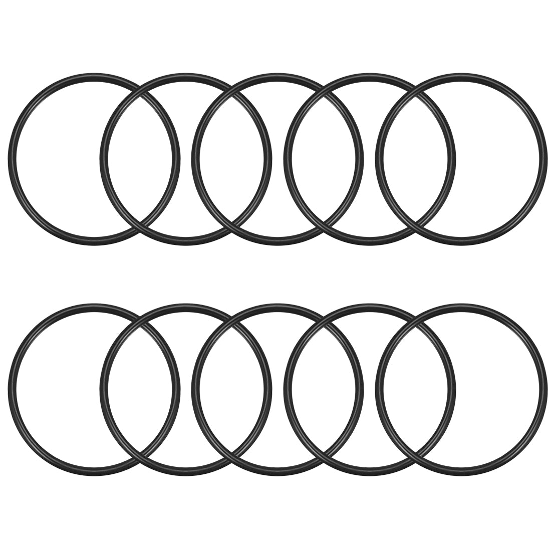 uxcell Uxcell O-Rings Nitrile Rubber, 58mm Inner Diameter, 65mm OD, 3.5mm Width, Round Seal Gasket 10pcs