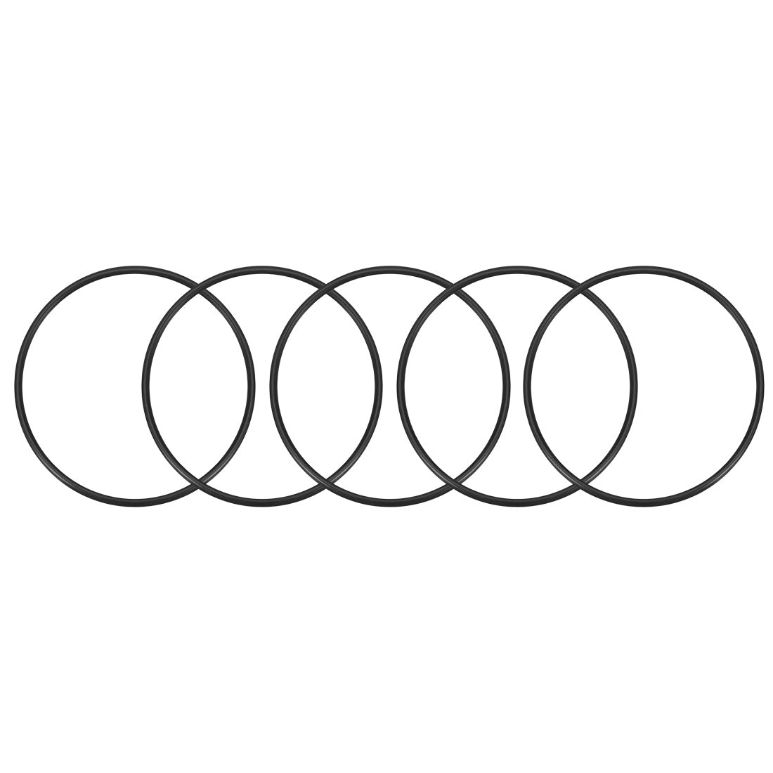 uxcell Uxcell O-Rings Nitrile Rubber, 98mm Inner Diameter, 105mm OD, 3.5mm Width, Round Seal Gasket 5pcs