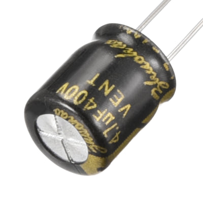 Harfington Uxcell Aluminum Radial Electrolytic Capacitor with 4.7uF 400V 105 Celsius Life 2000H 8 x 10 mm Black 80pcs