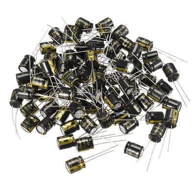 Harfington Uxcell Aluminum Radial Electrolytic Capacitor with 4.7uF 400V 105 Celsius Life 2000H 8 x 10 mm Black 80pcs