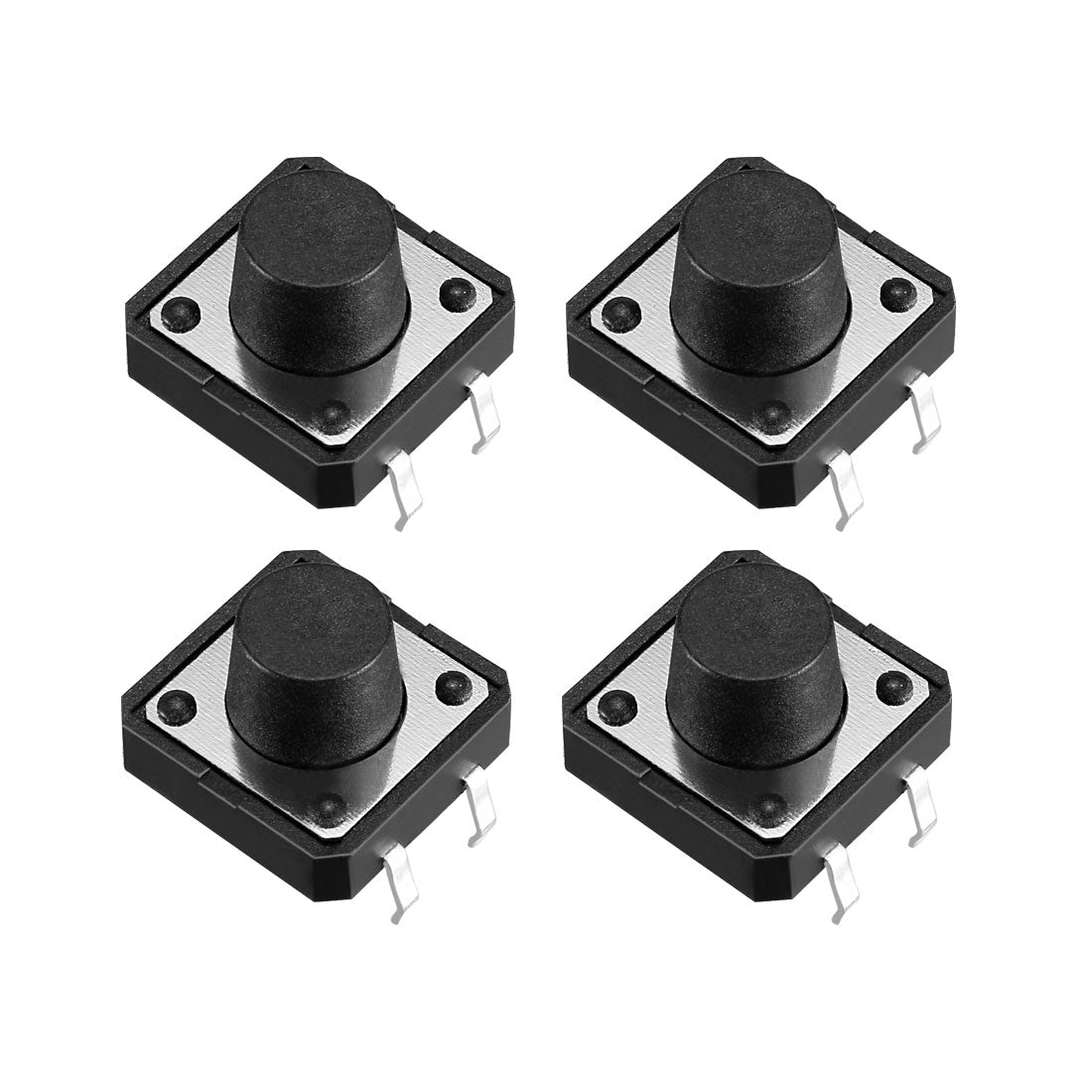 Harfington 12x12x8mm Panel Momentary 4-Pin PCB DIP Tactile Tact Push Button Switch 80PCS