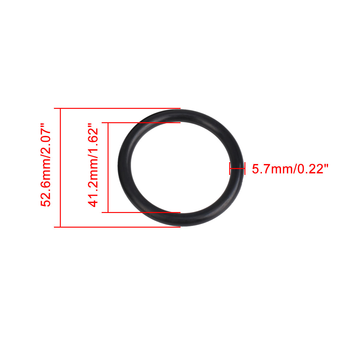 uxcell Uxcell 3pcs Black NBR70 Rubber O-Ring Washer Sealing Gasket for Car 41.2x5.7mm