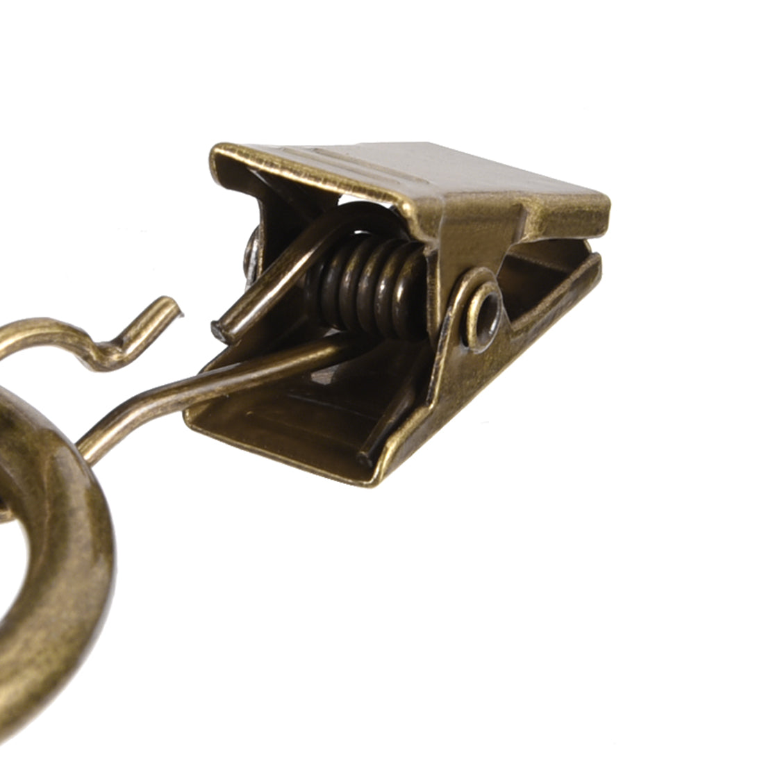 uxcell Uxcell Curtain Clip Rings with Hooks Metal 1 Inch Inner Dia 3.5mm Thickness Drapery Ring for Window Curtain Rods Bronze Tone 10 Pcs