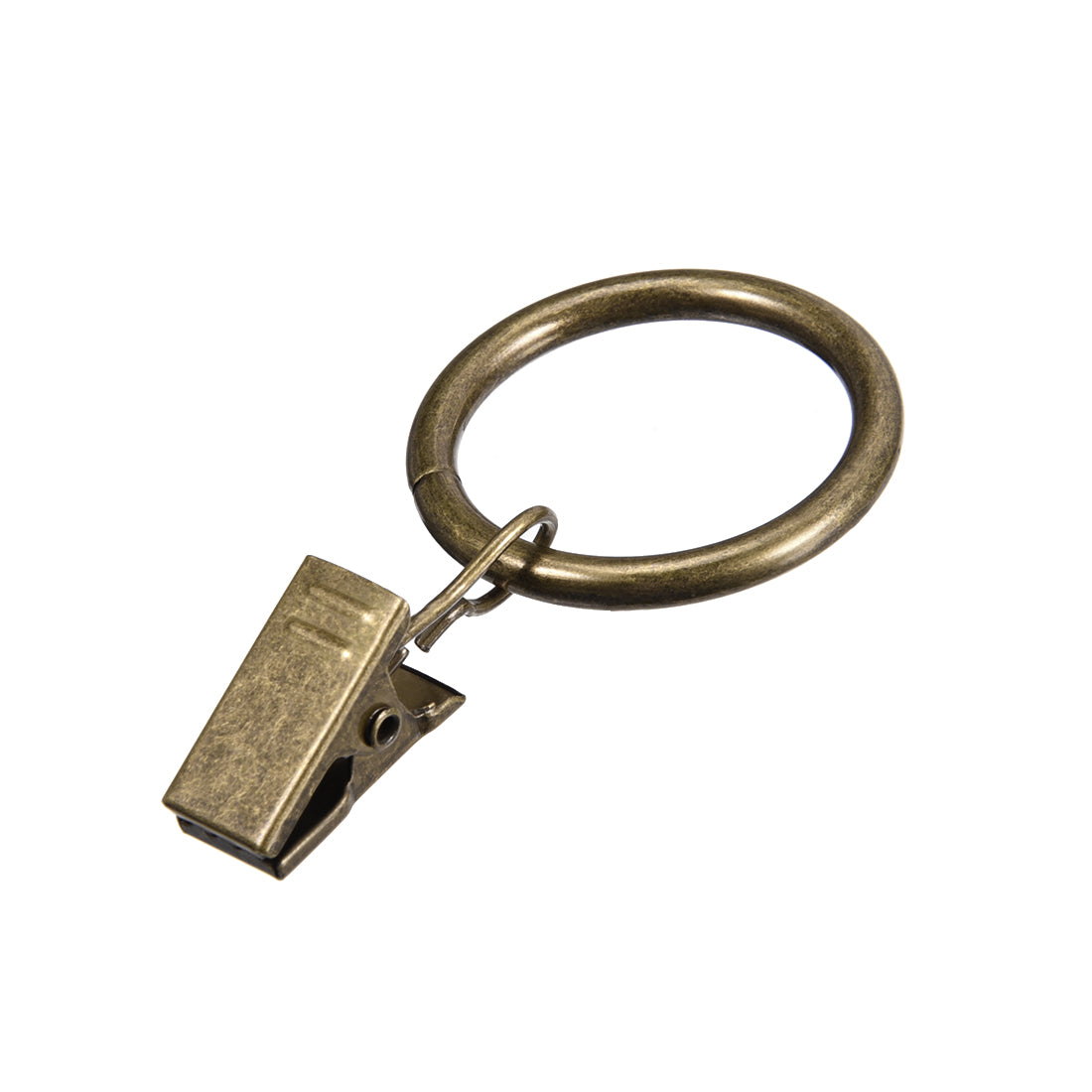 uxcell Uxcell Curtain Clip Rings with Hooks Metal 1 Inch Inner Dia 3.5mm Thickness Drapery Ring for Window Curtain Rods Bronze Tone 10 Pcs