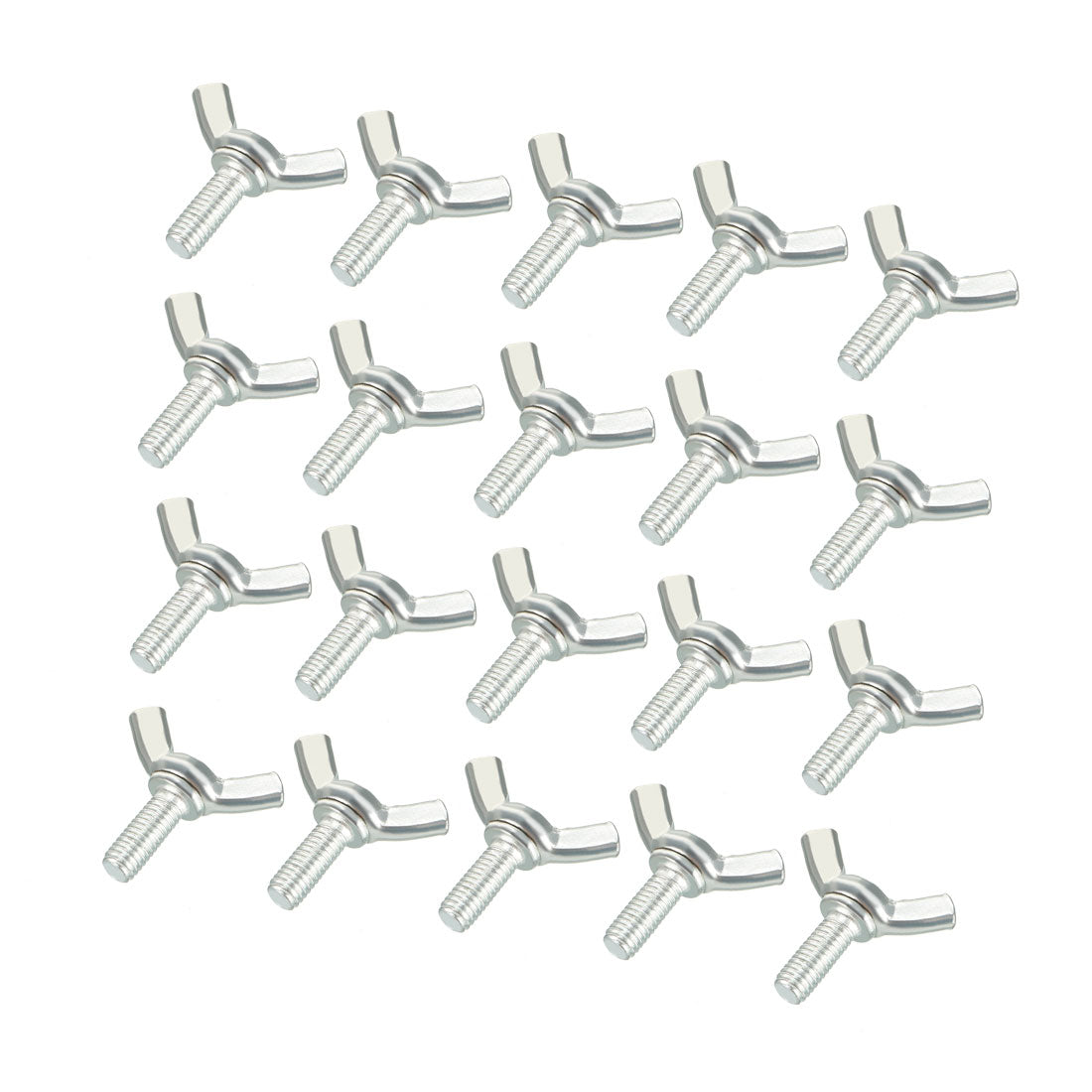 uxcell Uxcell Wingbolt Butterfly Wing Thumb Hand Screws Bolts M5x12mm 0.8mm Pitch Carbon Steel 20pcs