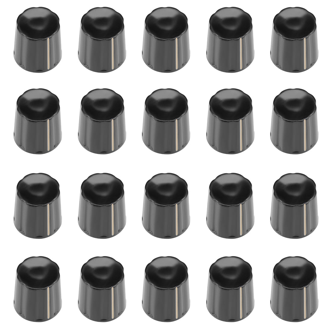 uxcell Uxcell 20 Pcs 18x18mm Plastic Potentiometer Volume Control Rotary Knob K16-1 Black