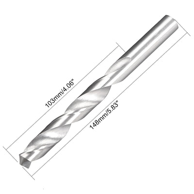 Harfington 13mm Twist Drill High Speed Steel Bit HSS-4241 for Steel,Aluminum Alloy 1pcs