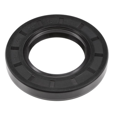 Harfington Uxcell Nitrile Rubber Oil Seal, TC Inner Diameter, Cover Double Lip