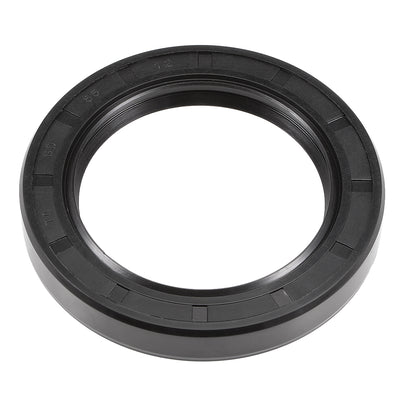 Harfington Uxcell Oil Seal, TC Inner, Nitrile Rubber Cover Double Lip
