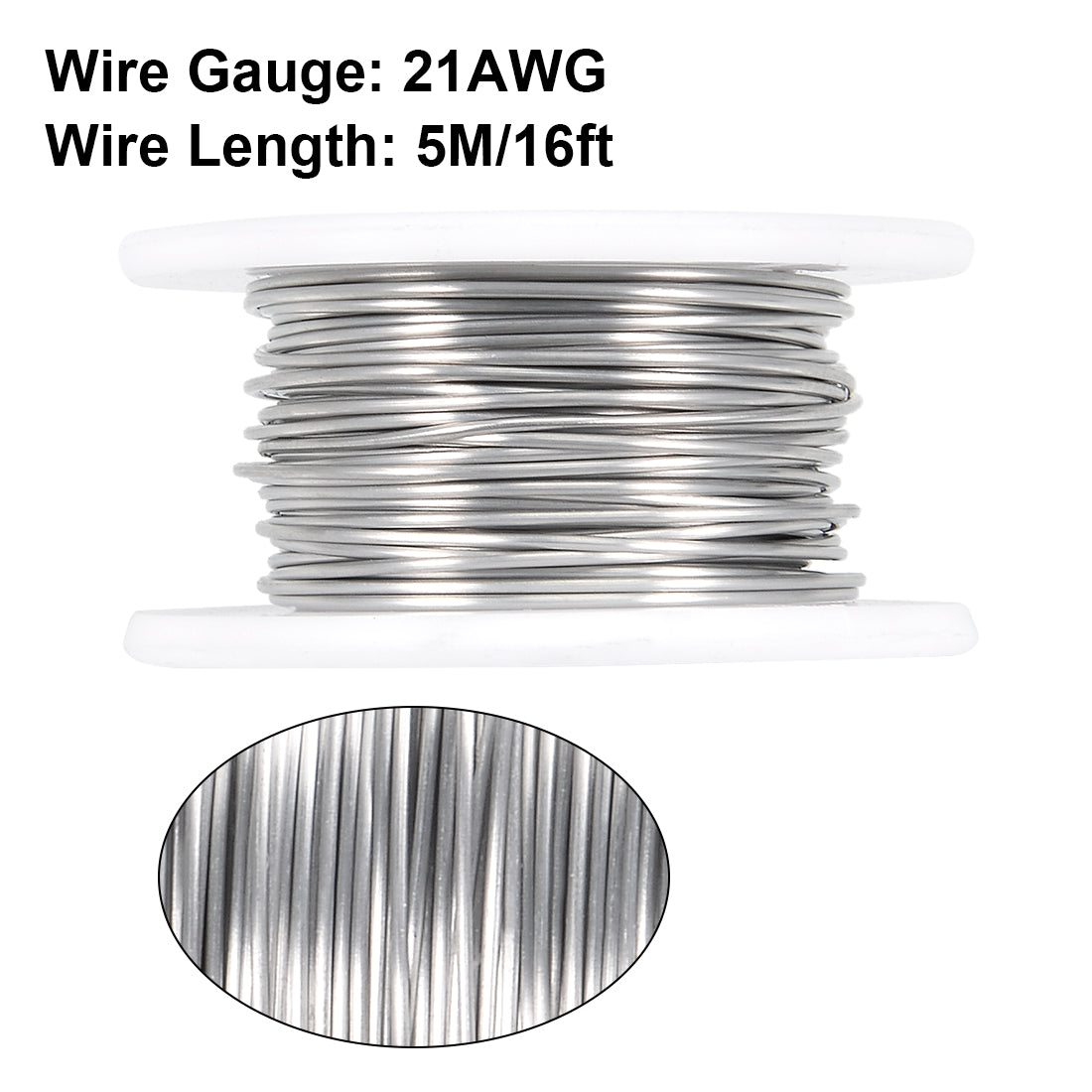 Harfington 0.7mm 21AWG Heating Resistor Wire Nichrome Resistance Wires for Heating Elements 16ft