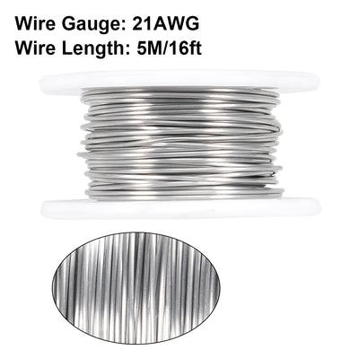 Harfington 0.7mm 21AWG Heating Resistor Wire Nichrome Resistance Wires for Heating Elements 16ft