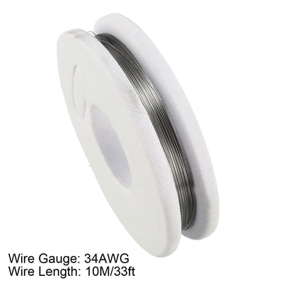 Harfington 0.15mm 34AWG Superfine Heating Wire FeCrAl Resistor Wire for Heating Elements 33ft Long