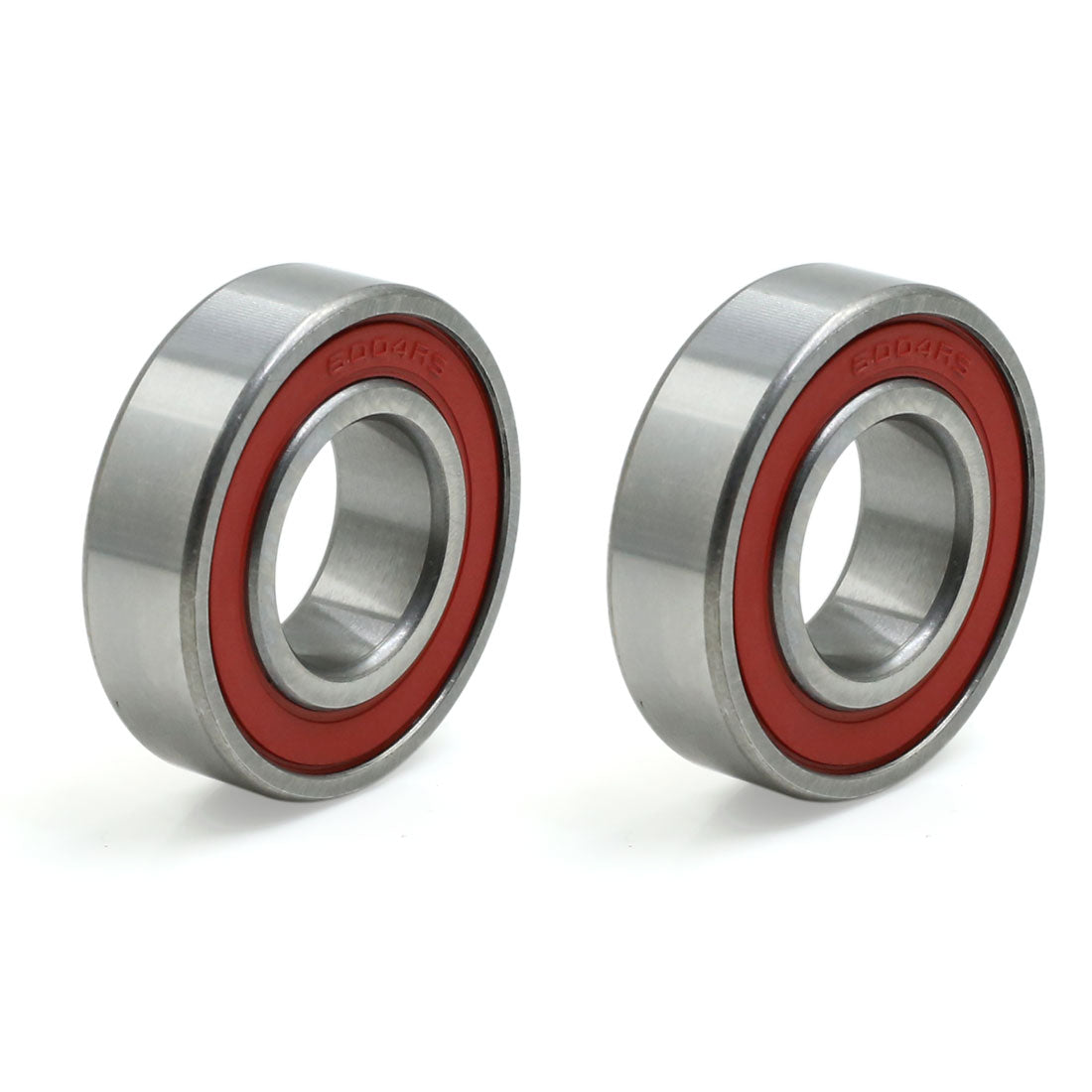 uxcell Uxcell 2pcs 6004RS 42mm x 20mm x 12mm Double Sealed Deep Groove Ball Bearing