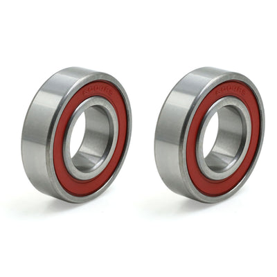 uxcell Uxcell 2pcs 6004RS 42mm x 20mm x 12mm Double Sealed Deep Groove Ball Bearing
