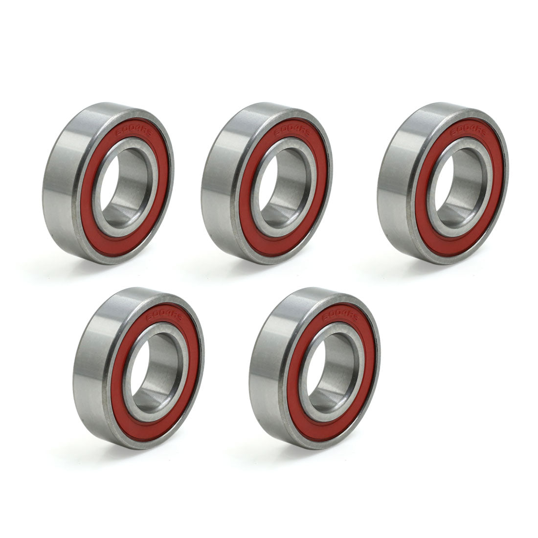 uxcell Uxcell 5pcs 6004RS 20mm x 42mm x 12mm Double Sealed Deep Groove Ball Bearing