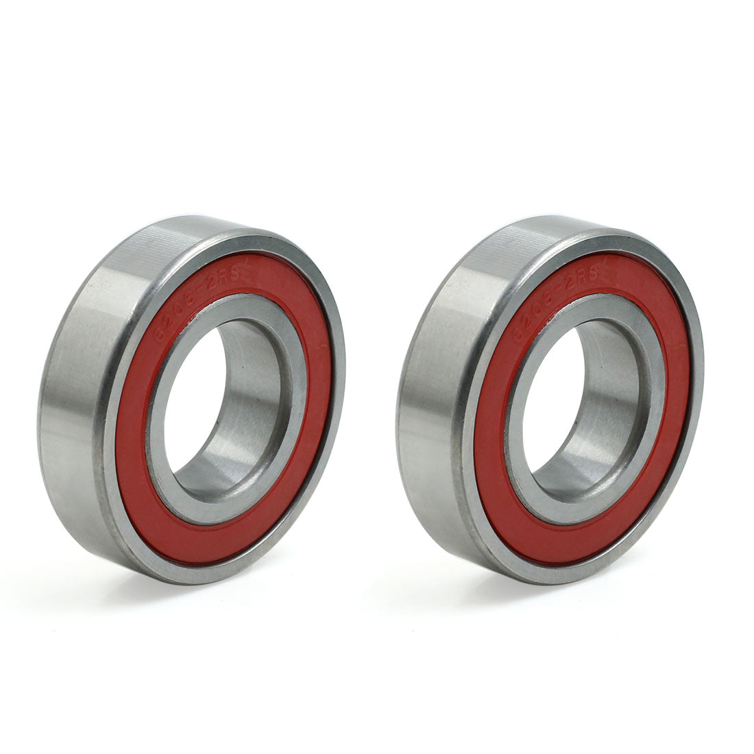 uxcell Uxcell 2pcs 6206RS 30x62x16mm Double Shielded Miniature Deep Groove Ball Bearings