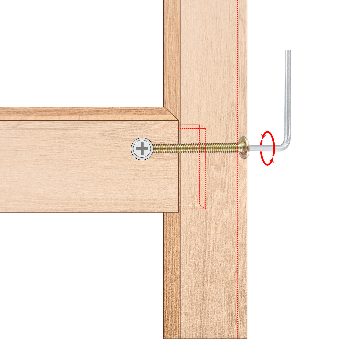 uxcell Uxcell M6x40mm Furniture Bolt Nut Set Hex Socket Screw with Barrel Nuts Phillips-Slotted Zinc Plated 10 Sets