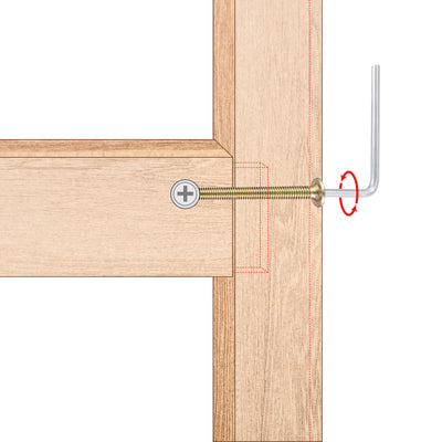 Harfington Uxcell M6x40mm Furniture Bolt Nut Set Hex Socket Screw with Barrel Nuts Phillips-Slotted Zinc Plated 10 Sets