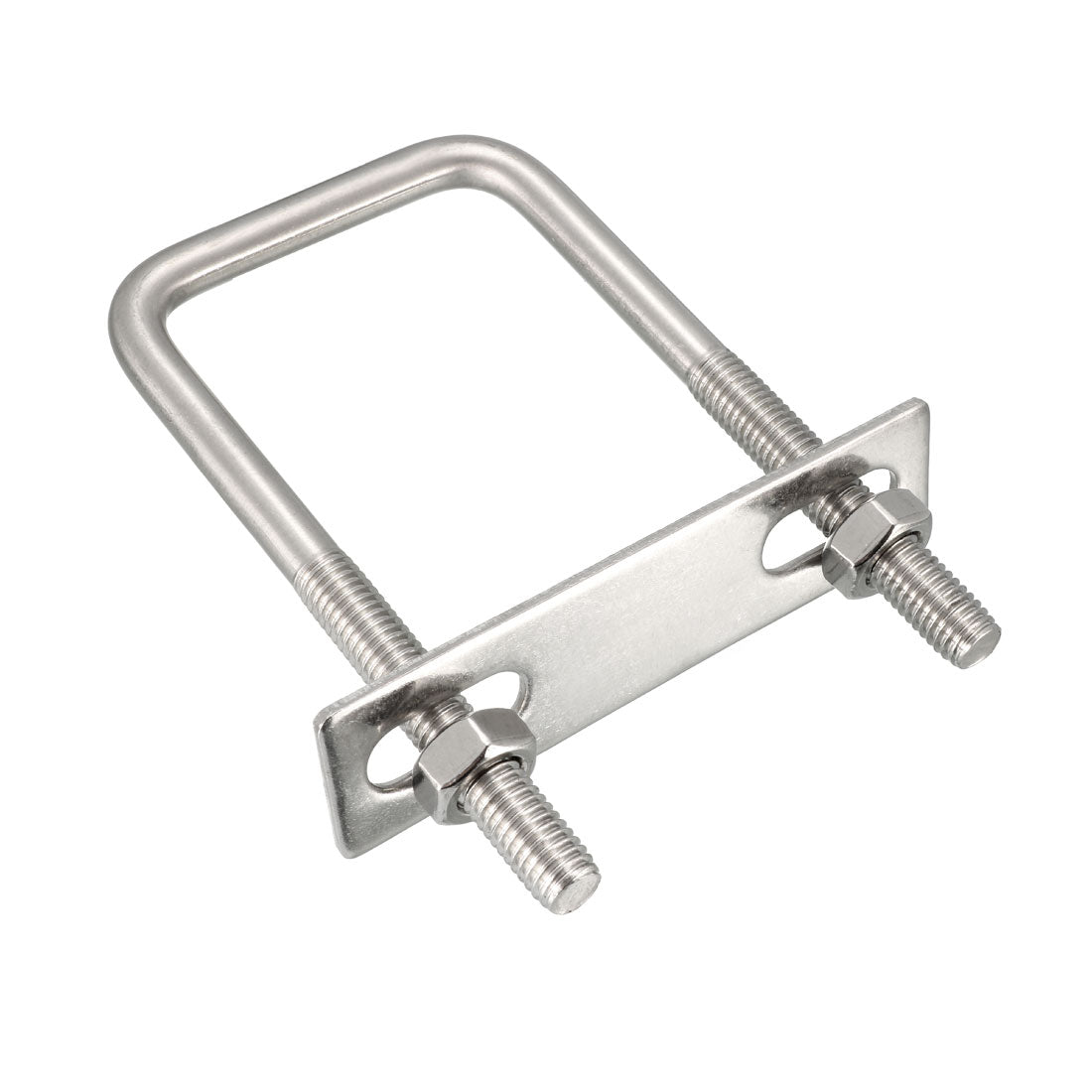 uxcell Uxcell Square U-Bolts M8 50mm Inner Width 304 Stainless Steel with Nuts Frame Straps 1pcs
