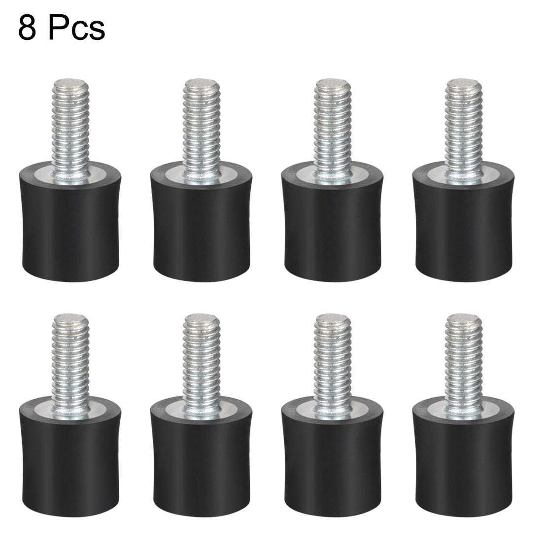 uxcell Uxcell M4 Thread Male Female Rubber Mounts,Vibration Isolators,10mm x 10mm 8pcs