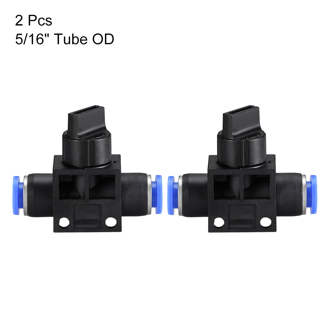 Harfington 8mm OD Pneumatic Air Flow Control Speed Valve Union Straight 2pcs