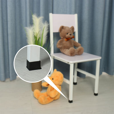 Harfington Uxcell PVC Chair Rectangle Leg Caps End Tip Pads Feet Cover Desk Floor Protector 12pcs