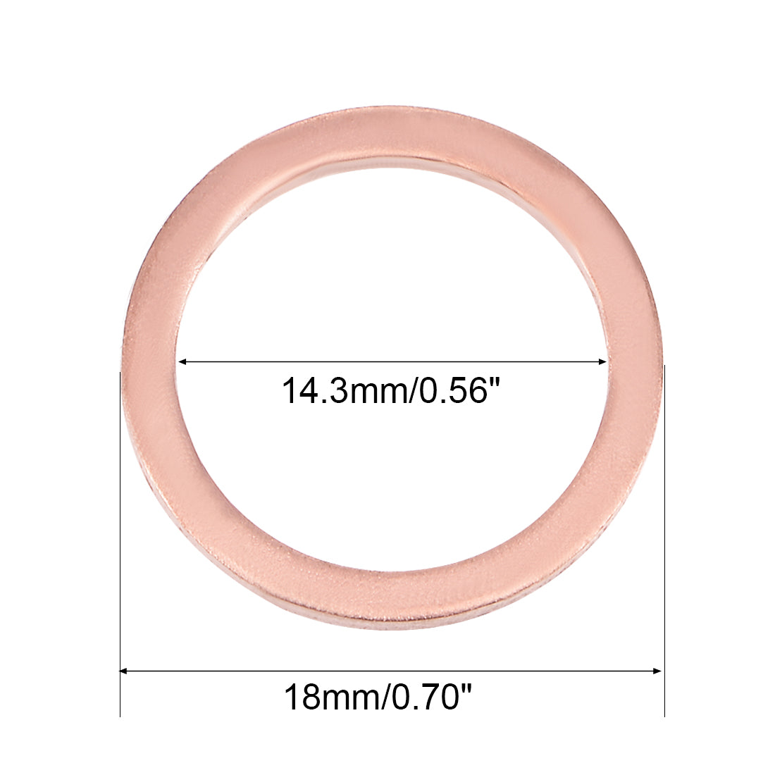 uxcell Uxcell Copper Flat Washer for Screw Bolt(ID x OD x T)
