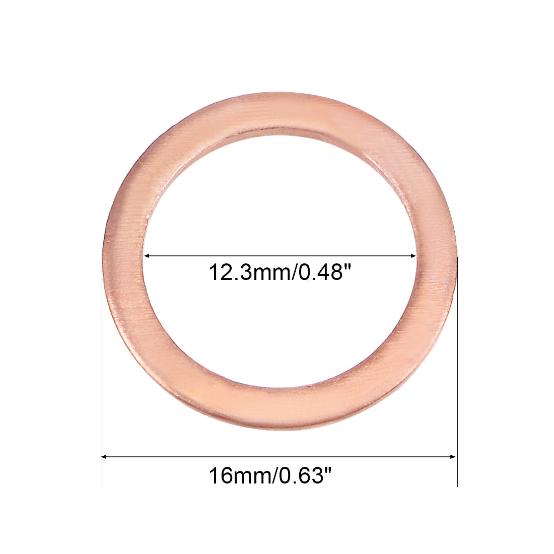 uxcell Uxcell Copper Flat Washer for Screw Bolt(ID x OD x T)