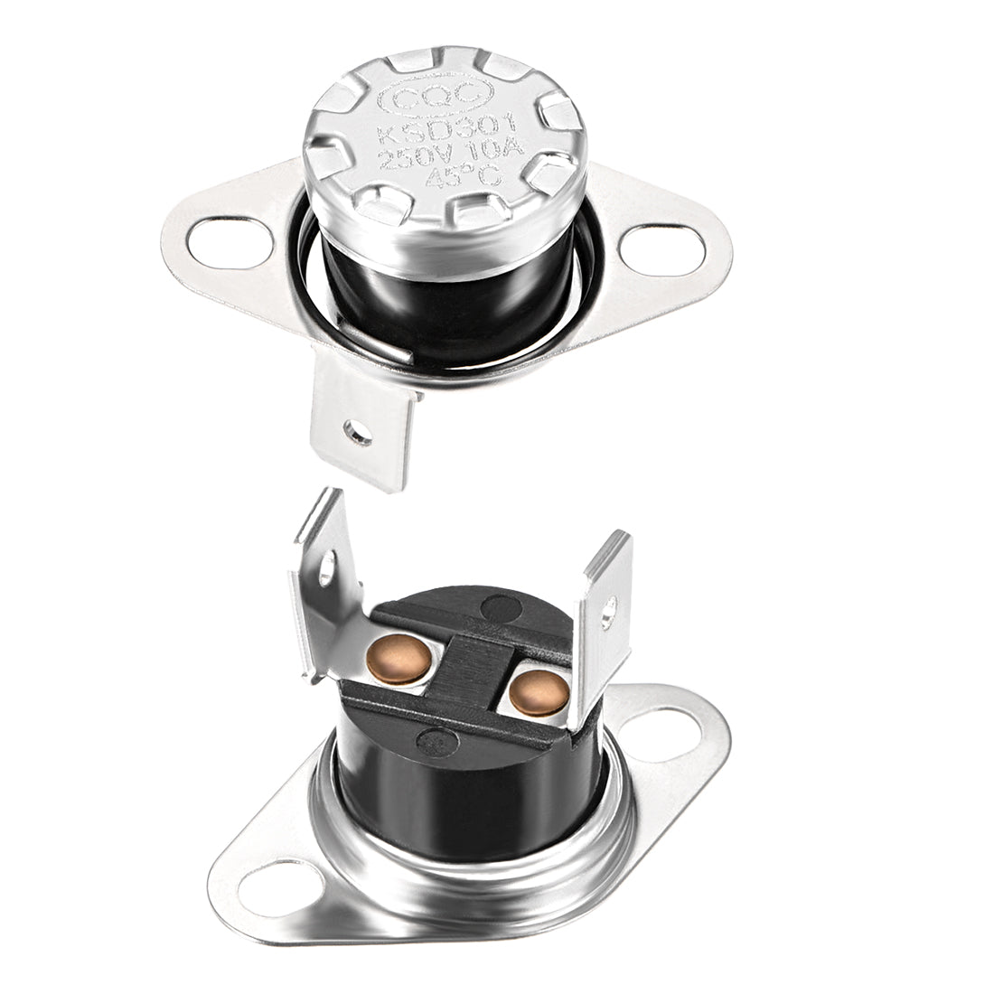 uxcell Uxcell Temperature Control Switch , Thermostat , KSD301 45°C , 10A , Normally Closed N.C 2pcs