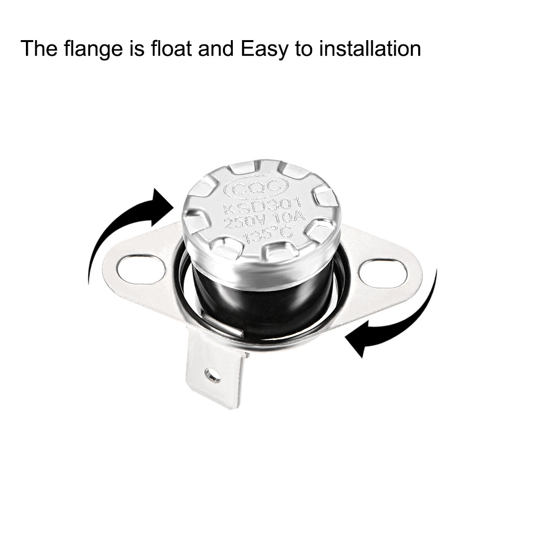 uxcell Uxcell Temperature Control Switch , Thermostat , KSD301 135°C , 10A , Normally Closed N.C 2pcs